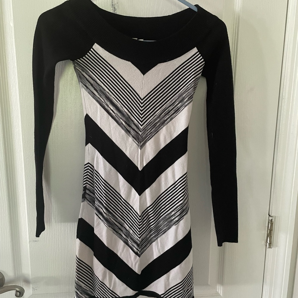 Long sleeve, fitted sweater dress